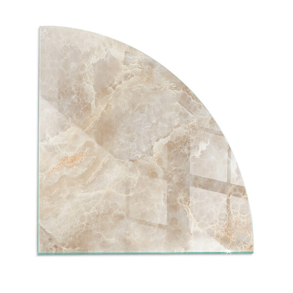 Glass hearth for log burner quarter Natural stone pattern