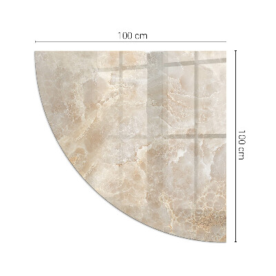 Glass hearth for log burner quarter Natural stone pattern