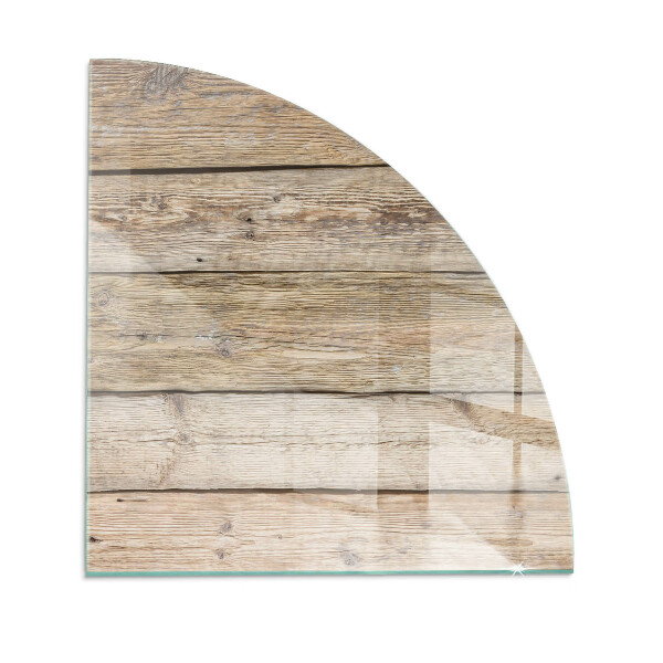 Glass hearth for log burner quarter Wooden plank texture
