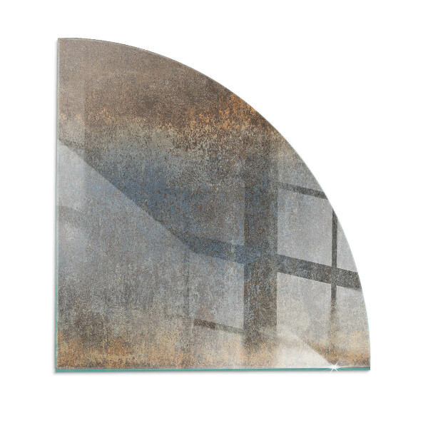 Glass hearth plate quarter Abstract texture pattern