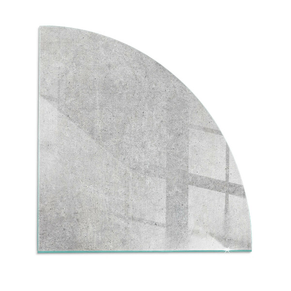 Glass hearth for log burner quarter Raw concrete texture