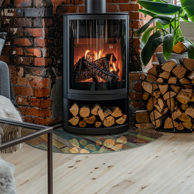Glass hearth for log burner quarter Boards in different shades