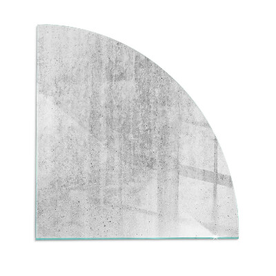 Glass hearth plate quarter Raw concrete texture