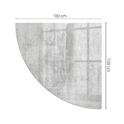 Glass hearth plate quarter Raw concrete texture