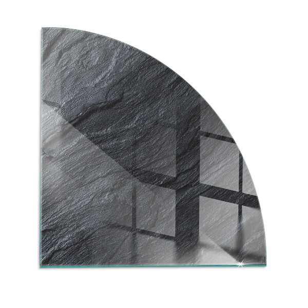 Glass hearth for log burner quarter Stone surface texture