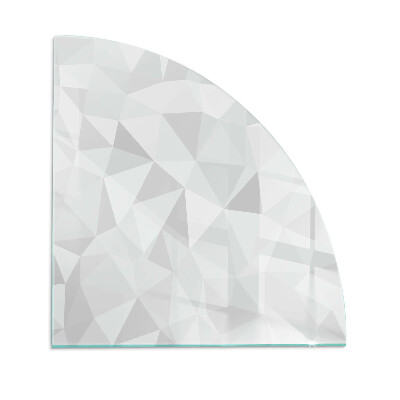 Glass hearth plate quarter Abstract geometric pattern
