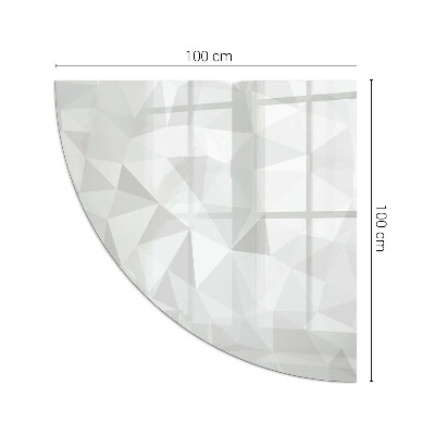 Glass hearth plate quarter Abstract geometric pattern