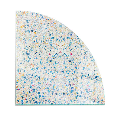 Glass hearth plate quarter Abstract texture pattern