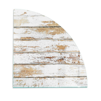 Glass hearth for log burner quarter Damaged wooden board
