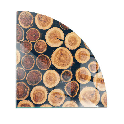 Glass hearth plate quarter Box with cut wood
