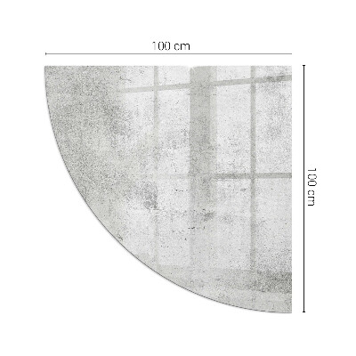Glass hearth for log burner quarter Raw concrete texture