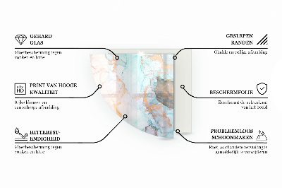 Glass hearth for log burner quarter Abstract fluid pattern