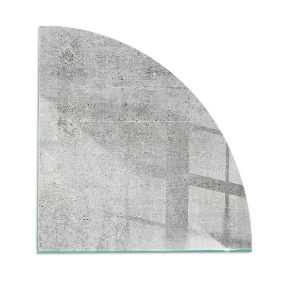Glass hearth plate quarter Raw concrete texture