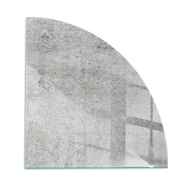 Glass hearth plate quarter Raw concrete texture