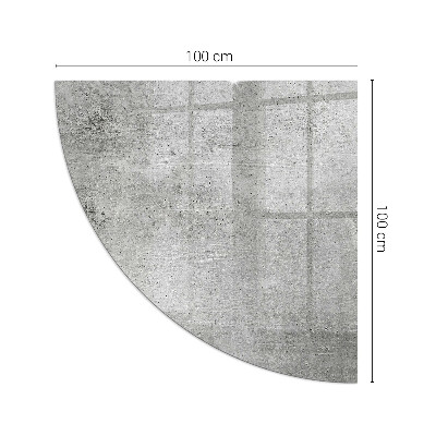Glass hearth plate quarter Raw concrete texture