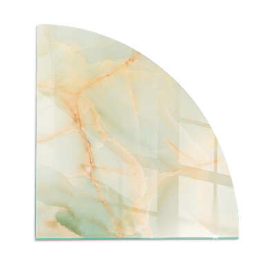 Glass hearth plate quarter Abstract Marble Pattern