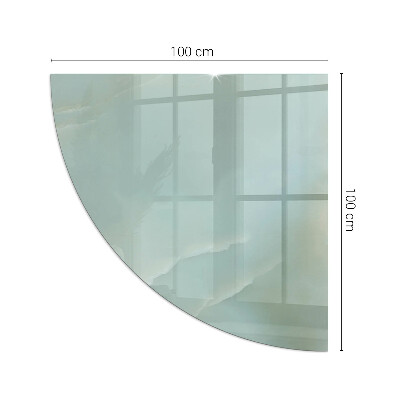 Glass hearth plate quarter Delicate marble pattern