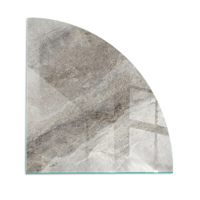Glass hearth for log burner quarter Natural stone pattern