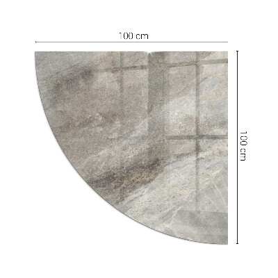 Glass hearth for log burner quarter Natural stone pattern