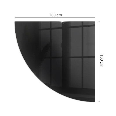 Glass hearth for log burner quarter Color Dark Graphite