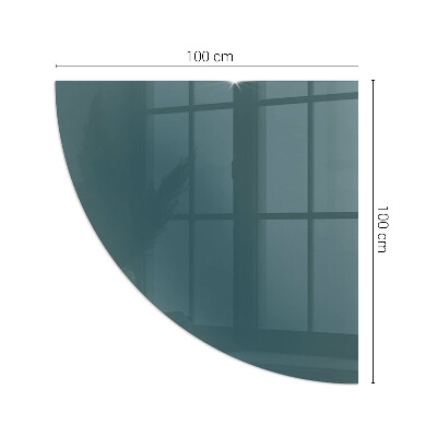 Glass hearth plate quarter Sea Color