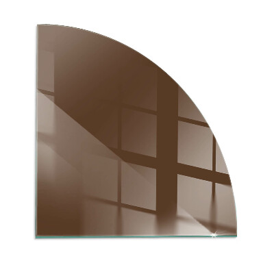 Glass hearth plate quarter Color Brown