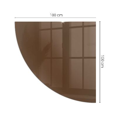 Glass hearth plate quarter Color Brown