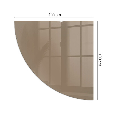 Glass hearth plate quarter Color Brown