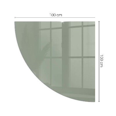 Glass hearth for log burner quarter Color gray-green