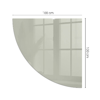Glass hearth plate quarter Color Gray-green