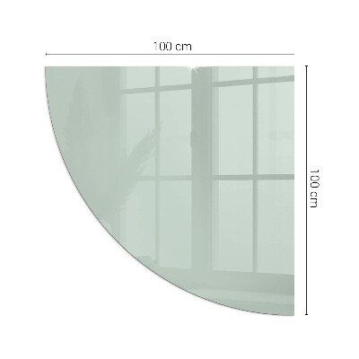 Glass hearth for log burner quarter Color Light Green
