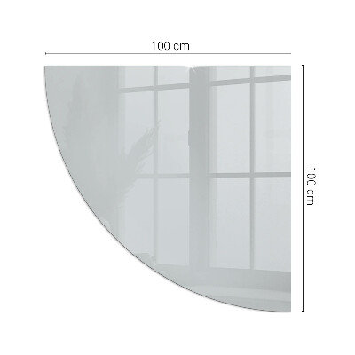 Glass hearth plate quarter Color Gray