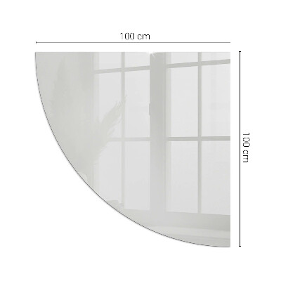 Glass hearth plate quarter Color Gray