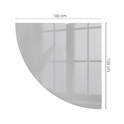 Glass hearth plate quarter Color Light gray
