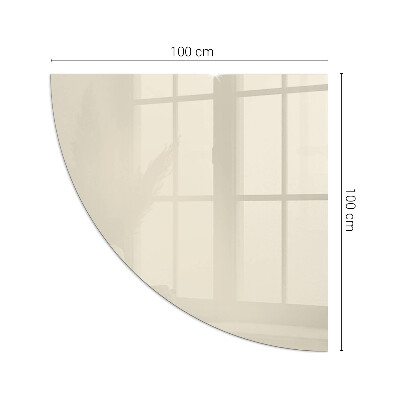 Glass hearth for log burner quarter Color Beige