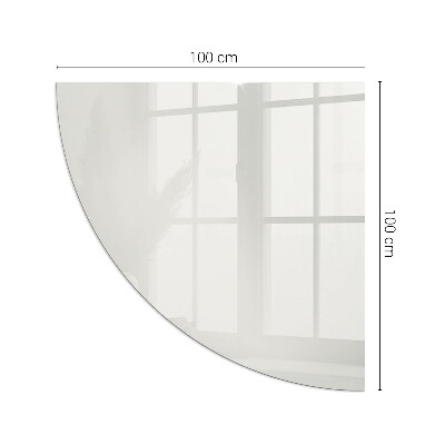 Glass hearth plate quarter Color Gray