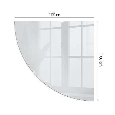 Glass hearth plate quarter Color Light gray