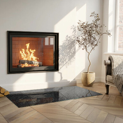 Glass hearth rectangular Natural stone texture