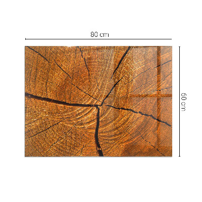 Glass hearth for wood stove rectangular Wood grain in cross section