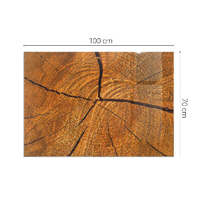 Glass hearth for wood stove rectangular Wood grain in cross section