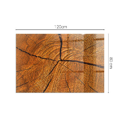 Glass hearth for wood stove rectangular Wood grain in cross section