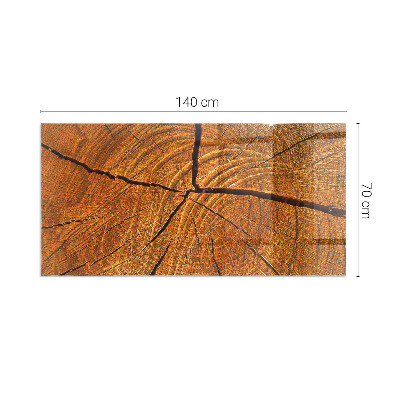 Glass hearth for wood stove rectangular Wood grain in cross section