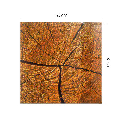 Glass hearth for wood stove rectangular Wood grain in cross section