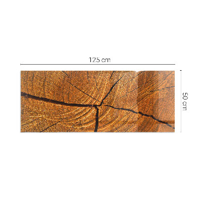 Glass hearth for wood stove rectangular Wood grain in cross section