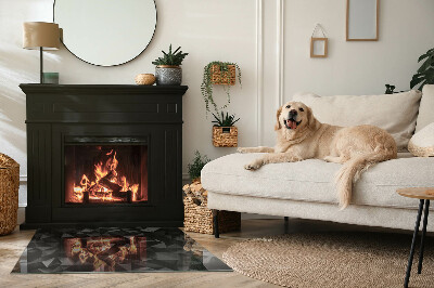 Glass hearth rectangular Three-dimensional geometry