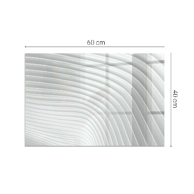 Glass hearth for wood stove rectangular Waves of delicate lines