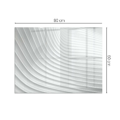 Glass hearth for wood stove rectangular Waves of delicate lines