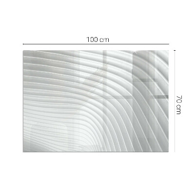 Glass hearth for wood stove rectangular Waves of delicate lines