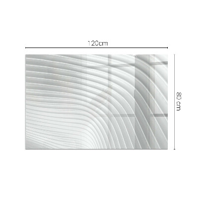 Glass hearth for wood stove rectangular Waves of delicate lines