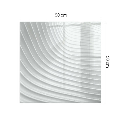 Glass hearth for wood stove rectangular Waves of delicate lines